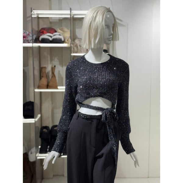 [파주점] 스팽글 포인트 크롭  니트(EQ4KL163)