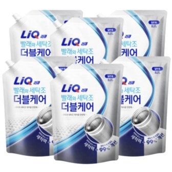 텐바이텐 리큐 액체세제 빨래와 세탁조 더블케어 세탁세제 2.1L 6개 일반