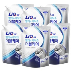 리큐 액체세제 빨래와 세탁조 더블케어 세탁세제 2.1L 6개 일반