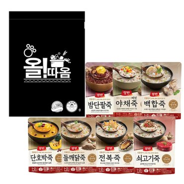  동원 파우치죽 전복+쇠고기+단호박+밤단팥+백합+들깨닭+버섯야채 각 1입