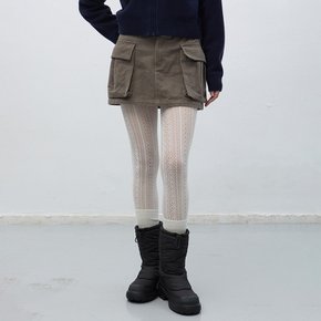 WOMAN 워시드 로우라이즈 카고 스커트 [TAUPE] / WBE4L13522