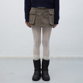 WOMAN 워시드 로우라이즈 카고 스커트 [TAUPE] / WBE4L13522
