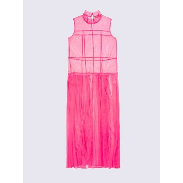 시스루 레이어드 샤 원피스 (PINK)