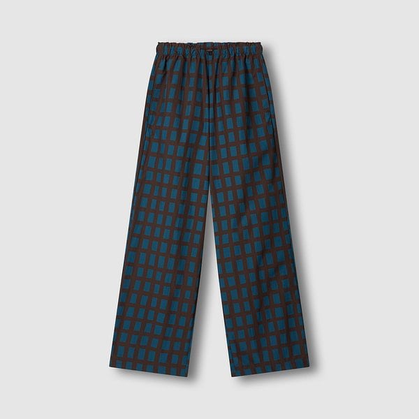 여 돌담 체크 와이드 팬츠 J125301009073