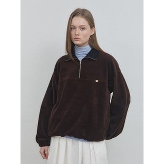 아노에틱 ANC SOFT HALF ZIP-UP FLEECE_BROWN