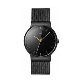 독일 브라운 시계 손목시계 1324945 Braun BN0211BKMHG Mens 아날로그 쿼츠Wrist 워치 블랙/블랙