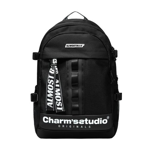 [참스백팩] ALMOST BLUE X CHARMS BACKPACK (BLACK WHITE) - SSG.COM