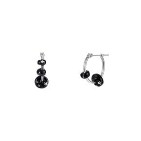 eddy hoop earrings-black