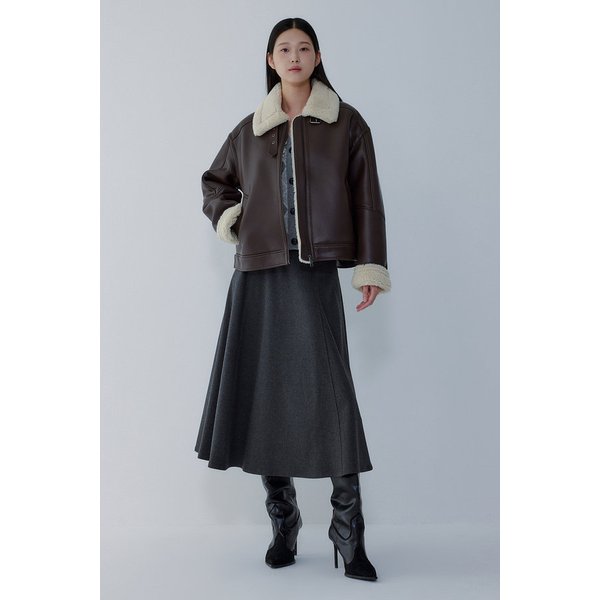 신세틱 레더 숏 무스탕 7255475101160