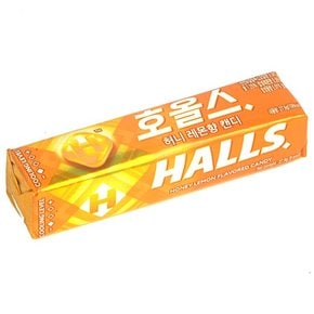 HALLS 호올스 스틱 멘톨 사탕 졸음방지 캔디 허니레몬