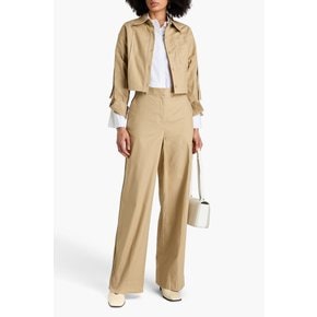 Stretch-cotton wide-leg pants 내추럴 1647597352278699