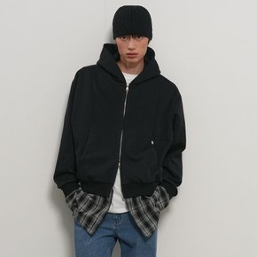 UNISEX 셔츠 레이어드 후드집업 [BLACK] / GF1UJP004-MAN
