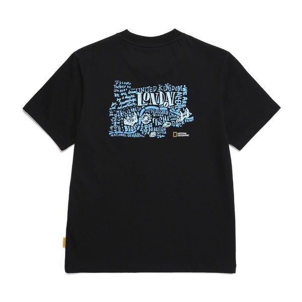 [여주점] N252UTS083 리젠아스킨 유니 LONDON 그래픽 베이직픽 반팔 티셔츠CARBON BLACK