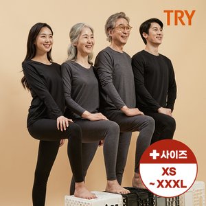 TRY [트라이] 남/녀 코튼 히트 발열 상하 세트