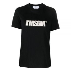 엠에스지엠 I`MSGM 로고 프린트 반팔 티셔츠 (3441MDM100 237002 99)