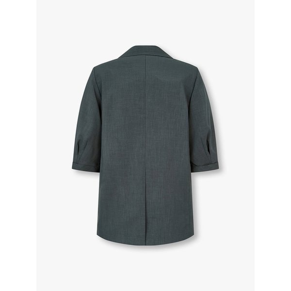 자수 로고 포켓 싱글 자켓_다크 그레이 7225210601