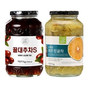 초록원 꿀대추차S 1kg +제주 청귤차 1kg