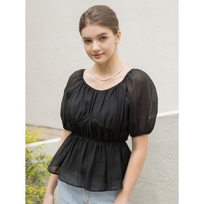 Off Shoulder Band Blouse Black