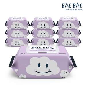 그린랩 BAEBAE(베베) 아기물티슈 휴대용 55gsm 캡형30매 10팩