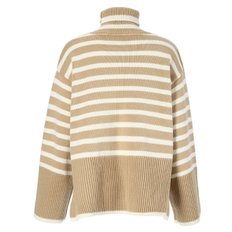 박시 터틀넥 울 니트 Beige stripe / ZBN2KN16518