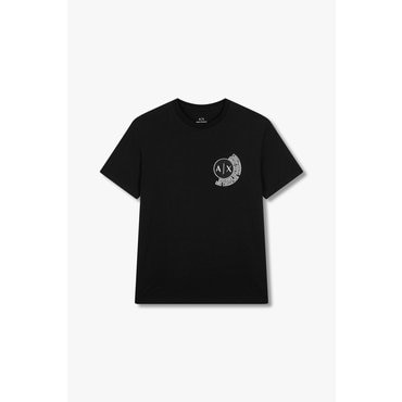 ARMANI EXCHANGE 남성 로고 디테일 크루넥 티셔츠(A415130019)블랙
