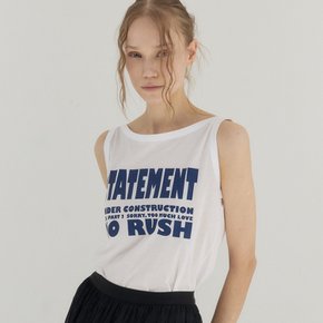 No Rush Summer Boat Neck Top_White
