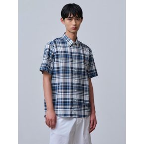 [24SS] 마드라스 멀티체크 반소매 셔츠  블루 (BC4465C33P)