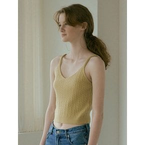 [cashmere] 139 macaron sleeveless knit (yellow)