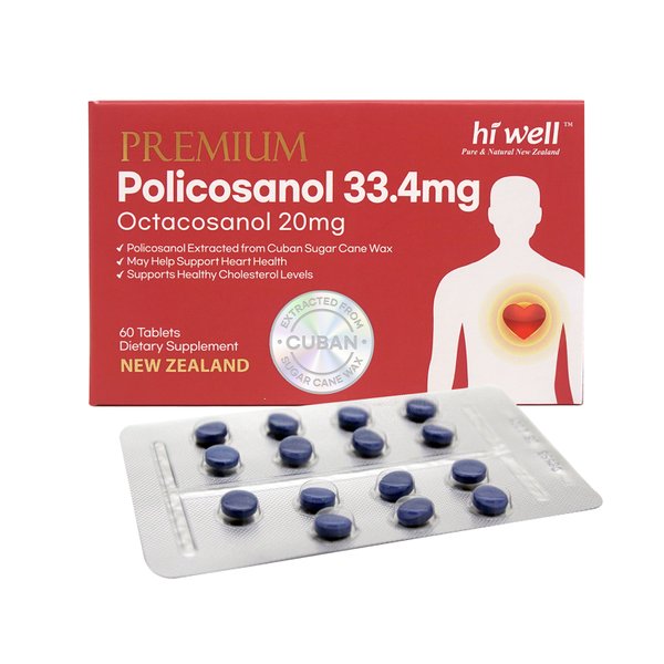뉴질랜드 폴리코사놀 33.4mg 60정 옥타코사놀 사탕수수 폴리코사민 쿠바산