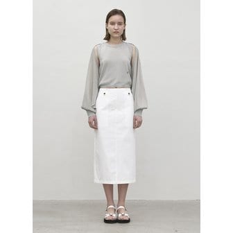 나인(Atelier Nain) (SK-4930)ESSENTIAL SQUARE MIDI SKIRT