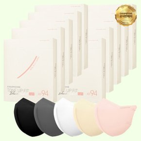 참존 톤업핏 블랙라벨 라이트 KF94 마스크 대형 턱시도 블랙 100매 ~13시 주문 오늘 발송