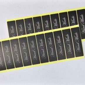 블랙 심플 핸드메이드 스티커 1장 10매입