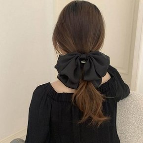 실크소재 대유니왕 리본 모양 포인트 헤어 머리핀