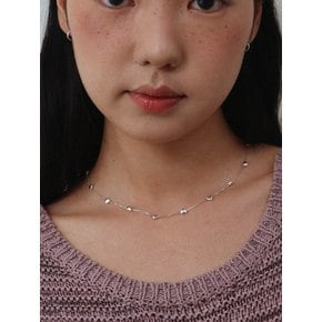 silver heart chain necklace