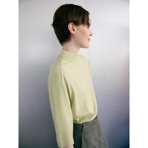 [Premium] Cashmere Halfsleeve Pullover  Light Green (WE3951C43L)