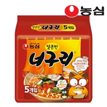 농심 얼큰한맛 너구리 120g X 5입