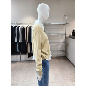 [여주점] [나이스클랍]  니트배색 셔츠 블라우스 A261PWB204