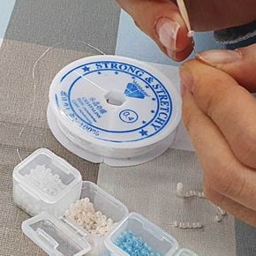비즈키링 팔찌만들기 우레탄줄 투명 0.4mm 키링 공예