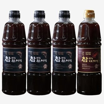  오색단지 참만능참치액 900ml(1,040g)  x 3병 + 참만능대게액 900ml(1,050g) x 1병