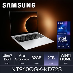 전자 갤럭시북4 프로360 NT960QGK-KD72S(SSD 2TB)