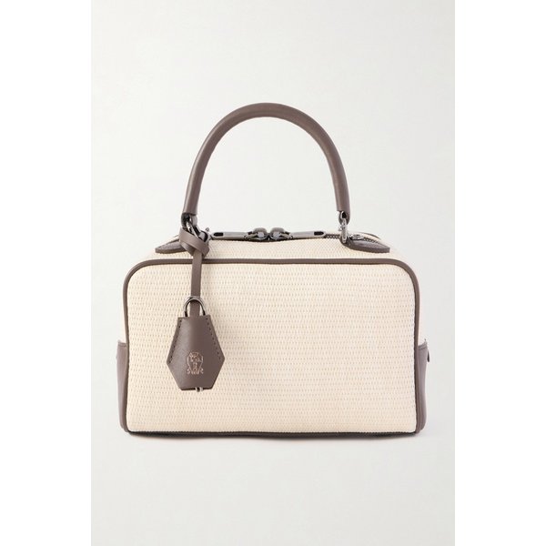 브루넬로쿠치넬리 가죽 트리밍 라피아 미니 숄더백 46376663163006703