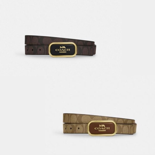 여성용 시그니처 버클 컷 투 사이즈 리버시블 모건 벨트 CR436