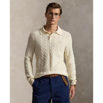 폴로 랄프 로렌 남성 케이블 니트 울 캐시미어 스웨터(MNPOSWE16822398101)