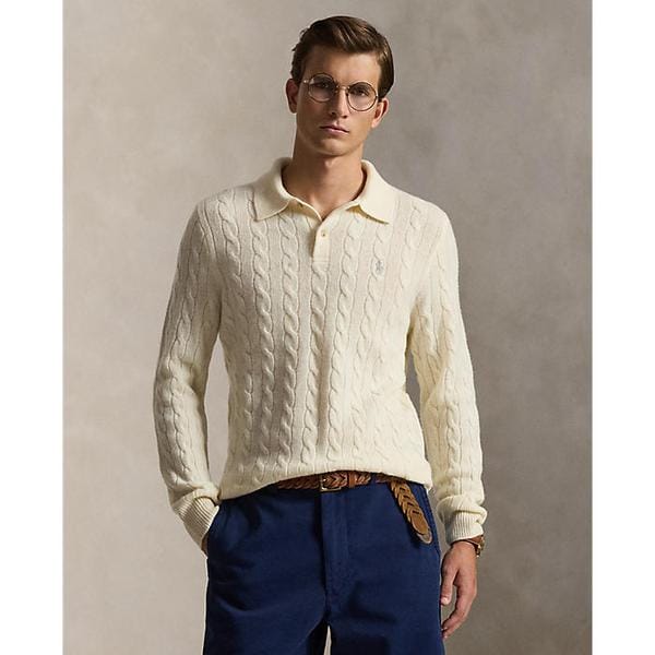 남성 케이블 니트 울 캐시미어 스웨터(MNPOSWE16822398101)