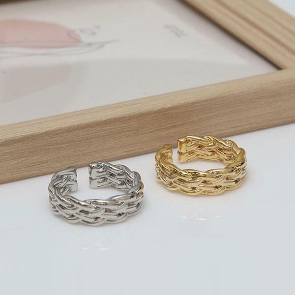 니트 패션 레이어드 반지 택1