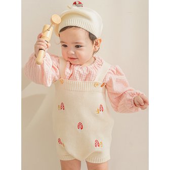 베이비블리 D26402 머쉬룸 니트 롬퍼 바디슈트