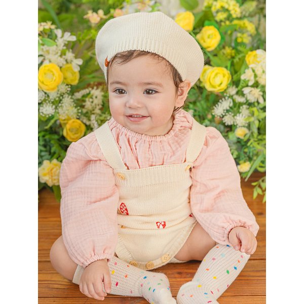 D26402 머쉬룸 니트 롬퍼 바디슈트