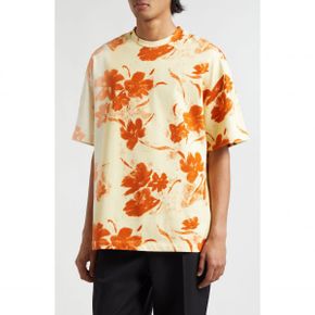 4803190 Jil Sander Degrade Floral Print Cotton T-Shirt