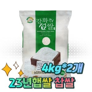 고인돌 쌀8kg (4kg+4kg) 강화섬쌀 찹쌀 23년 햅쌀