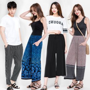 여름 쿨바지 아이스바지 커플 여름바지 통바지